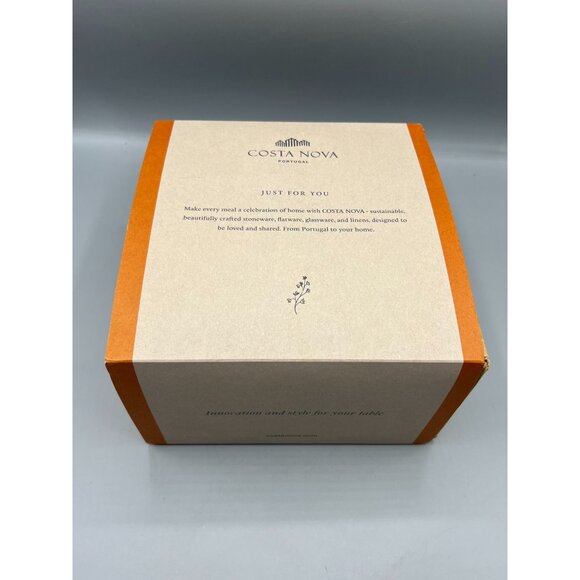 Costa Nova Set Of 4 Beaded Appetizer Plates White Portugal Stoneware 6.5-Inch - Picture 8 of 8